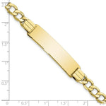 Load image into Gallery viewer, 10K Yellow Gold Semi-solid Curb Link ID Bracelet  length: 7 inches
