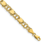 Load image into Gallery viewer, 10K Yellow Gold Double Link with Hearts Charm Bracelet  length: 7 inches
