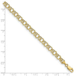Load image into Gallery viewer, 10K Yellow Gold Hollow Double Link Charm Bracelet  length: 7 inches
