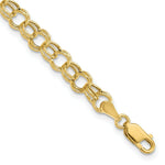 Load image into Gallery viewer, 10K Yellow Gold Hollow Double Link Charm Bracelet  length: 7 inches

