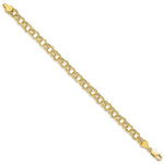 Load image into Gallery viewer, 10K Yellow Gold Hollow Double Link Charm Bracelet  length: 7 inches
