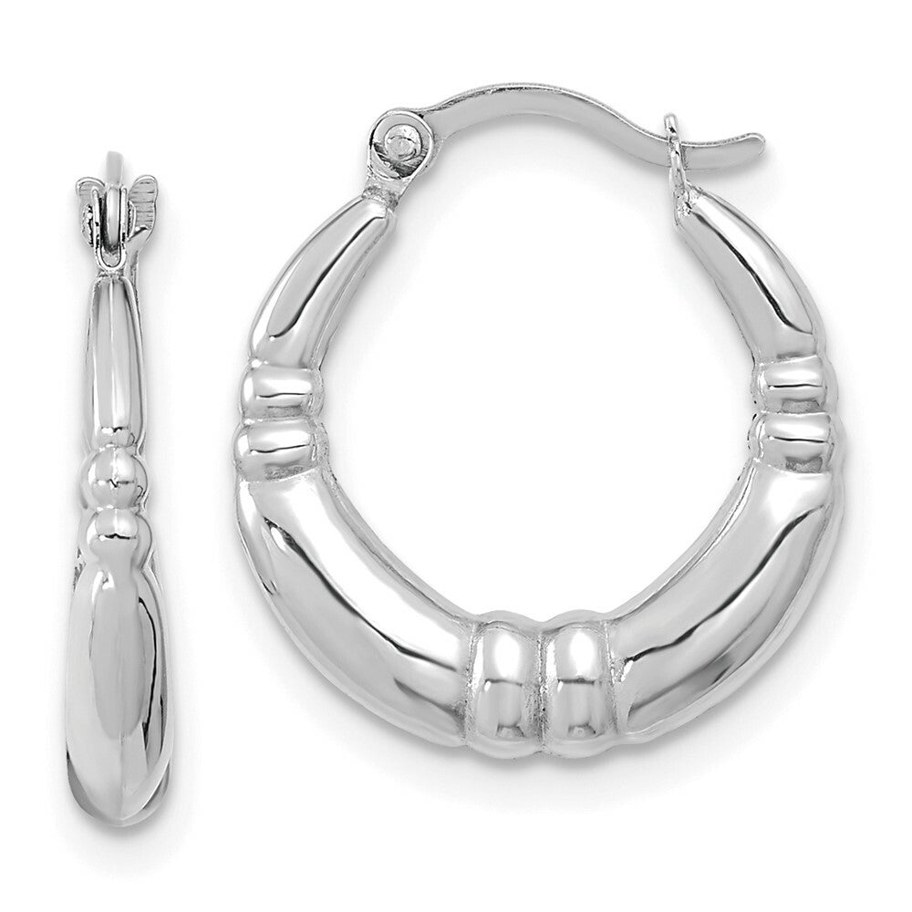 10K Yellow Gold Polished Hoop Earrings