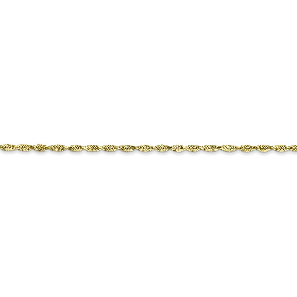 10K Yellow Gold 1.5mm Diamond-cut Extra-Lite Rope Chain Bracelet  Length 6'' inches