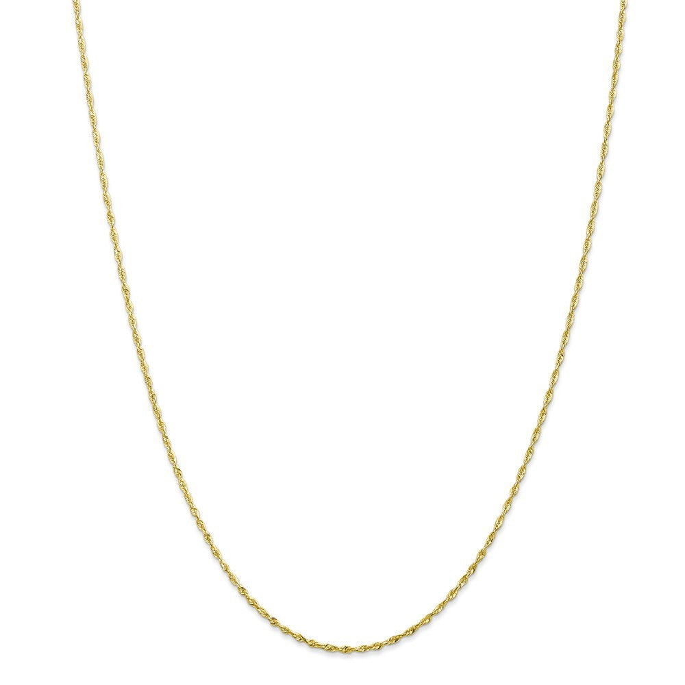 10K Yellow Gold 1.5mm Diamond-cut Extra-Lite Rope Chain Bracelet  Length 6'' inches
