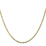 Load image into Gallery viewer, 10K Yellow Gold 1.8mm Diamond-cut Extra-Lite Rope Chain Necklace  Length 16'' inches
