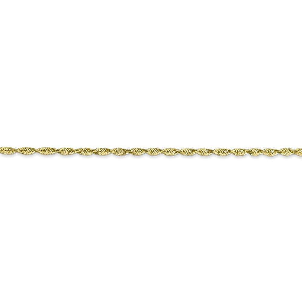 10K Yellow Gold 1.8mm Diamond-cut Extra-Lite Rope Chain Bracelet  Length 6'' inches