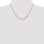 Load image into Gallery viewer, 10K Yellow Gold 2.25mm Diamond-cut Extra-Lite Rope Chain Necklace  Length 18'' inches
