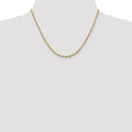Load image into Gallery viewer, 10K Yellow Gold 2.55mm Diamond-cut Extra-Lite Rope Chain Necklace
