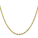 Load image into Gallery viewer, 10K Yellow Gold 2.55mm Diamond-cut Extra-Lite Rope Chain Necklace
