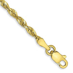 Load image into Gallery viewer, 10K Yellow Gold 2.55mm Diamond-cut Extra-Lite Rope Chain Bracelet
