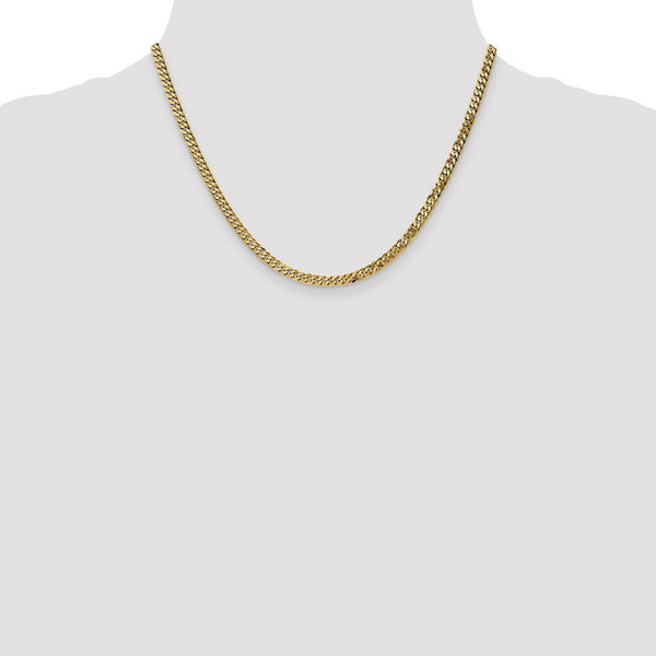 10K Yellow Gold 3.2mm Flat Beveled Curb Chain