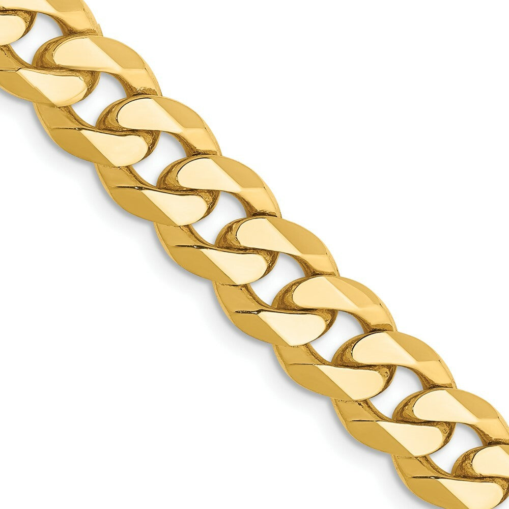 10K Yellow Gold 8.25mm Flat Beveled Curb Chain