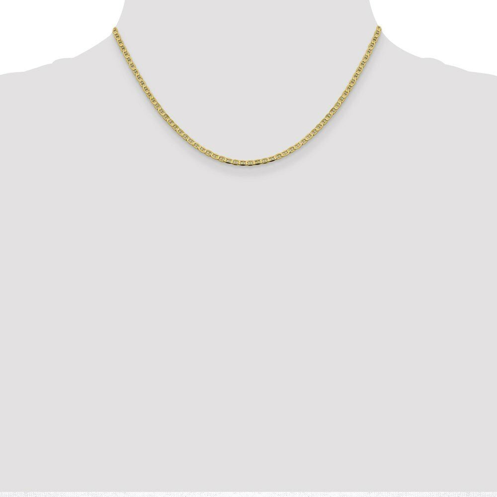 10K Yellow Gold 2.4mm Flat Anchor Chain
