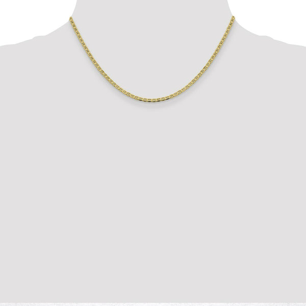 10K Yellow Gold 2.4mm Flat Anchor Chain
