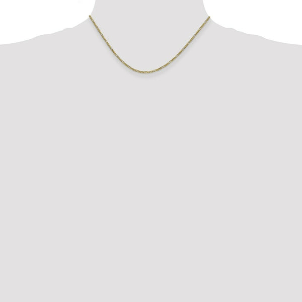 10K Yellow Gold 1.75mm Polished Figaro Link Chain Necklace