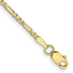 Load image into Gallery viewer, 10K Yellow Gold 1.75mm Polished Figaro Link Chain Bracelet
