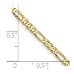 Load image into Gallery viewer, 10K Yellow Gold 2.75mm Flat Figaro Chain
