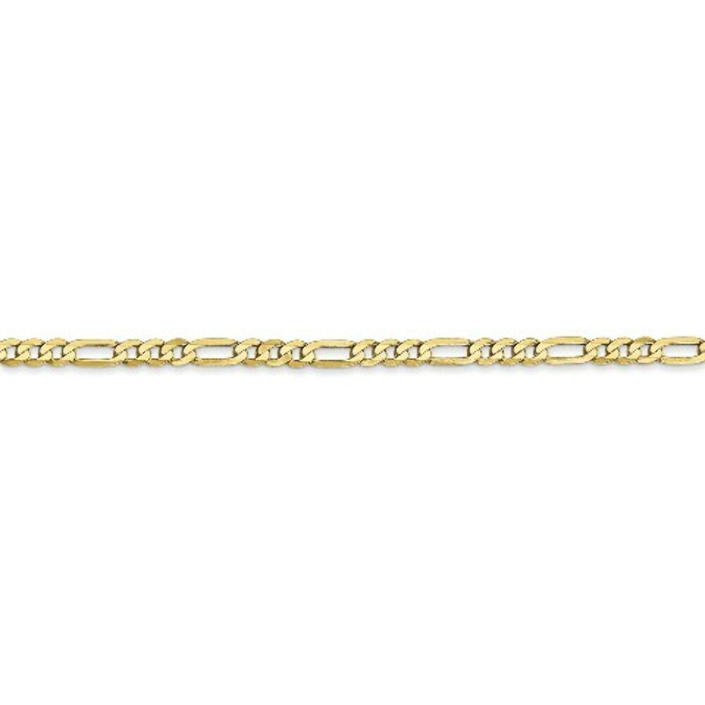 10K Yellow Gold 2.75mm Flat Figaro Chain