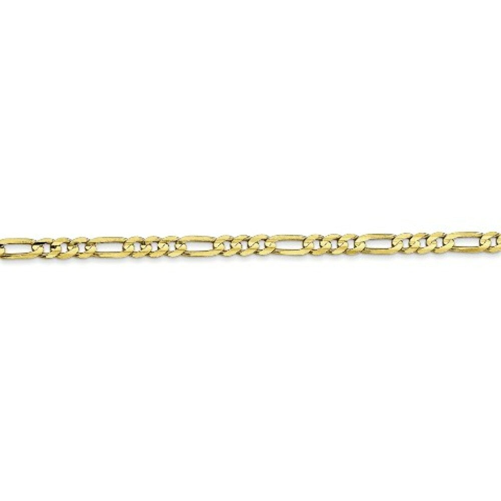 10K Yellow Gold 3mm Figaro Link Chain Necklace