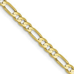 Load image into Gallery viewer, 10K Yellow Gold 3mm Figaro Link Chain Necklace
