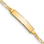 Load image into Gallery viewer, 10K Yellow Gold Figaro Link ID Bracelet
