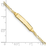Load image into Gallery viewer, 10K Yellow Gold Figaro Link ID Bracelet
