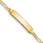 Load image into Gallery viewer, 10K Yellow Gold Figaro Link ID Bracelet
