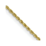 Load image into Gallery viewer, 10K Yellow Gold 1.2mm Machine Made Diamond-cut Rope Chain Necklace
