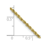 Load image into Gallery viewer, 10K Yellow Gold 2mm Handmade Diamond-cut Rope Chain Necklace
