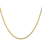 Load image into Gallery viewer, 10K Yellow Gold 2.25mm Handmade Diamond-cut Rope Chain Necklace
