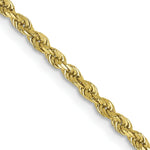 Load image into Gallery viewer, 10K Yellow Gold 2.25mm Handmade Diamond-cut Rope Chain Necklace
