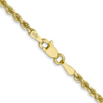 Load image into Gallery viewer, 10K Yellow Gold 2.5mm Handmade Diamond-cut Rope Chain Necklace
