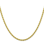 Load image into Gallery viewer, 10K Yellow Gold 2.75mm Handmade Diamond-cut Rope Chain Necklace
