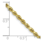Load image into Gallery viewer, 10K Yellow Gold 2.75mm Handmade Diamond-cut Rope Chain Necklace
