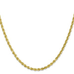 Load image into Gallery viewer, 10K Yellow Gold 3mm Handmade Diamond-cut Rope Chain Necklace

