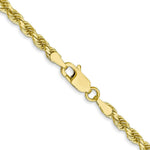Load image into Gallery viewer, 10K Yellow Gold 3mm Handmade Diamond-cut Rope Chain Necklace
