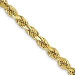 Load image into Gallery viewer, 10K Yellow Gold 3mm Handmade Diamond-cut Rope Chain Necklace
