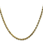 Load image into Gallery viewer, 10K Yellow Gold 3.5mm Handmade Diamond-cut Rope Chain Necklace
