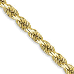 Load image into Gallery viewer, 10K Yellow Gold 3.5mm Handmade Diamond-cut Rope Chain Necklace

