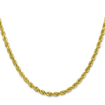 Load image into Gallery viewer, 10K Yellow Gold 4mm Handmade Diamond-cut Rope Chain Necklace
