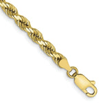 Load image into Gallery viewer, 10K Yellow Gold 4mm Handmade Diamond-cut Rope Chain Bracelet
