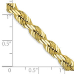 Load image into Gallery viewer, 10K Yellow Gold 6mm Handmade Diamond-cut Rope Chain Necklace
