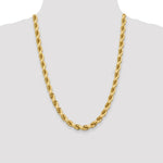 Load image into Gallery viewer, 10K Yellow Gold 8mm Handmade Diamond-cut Rope Chain Necklace
