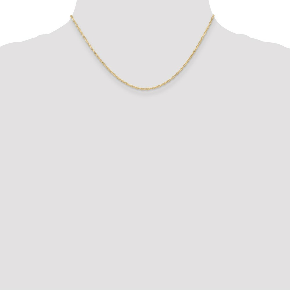 10K Yellow Gold 1.35mm Carded Cable Rope Chain