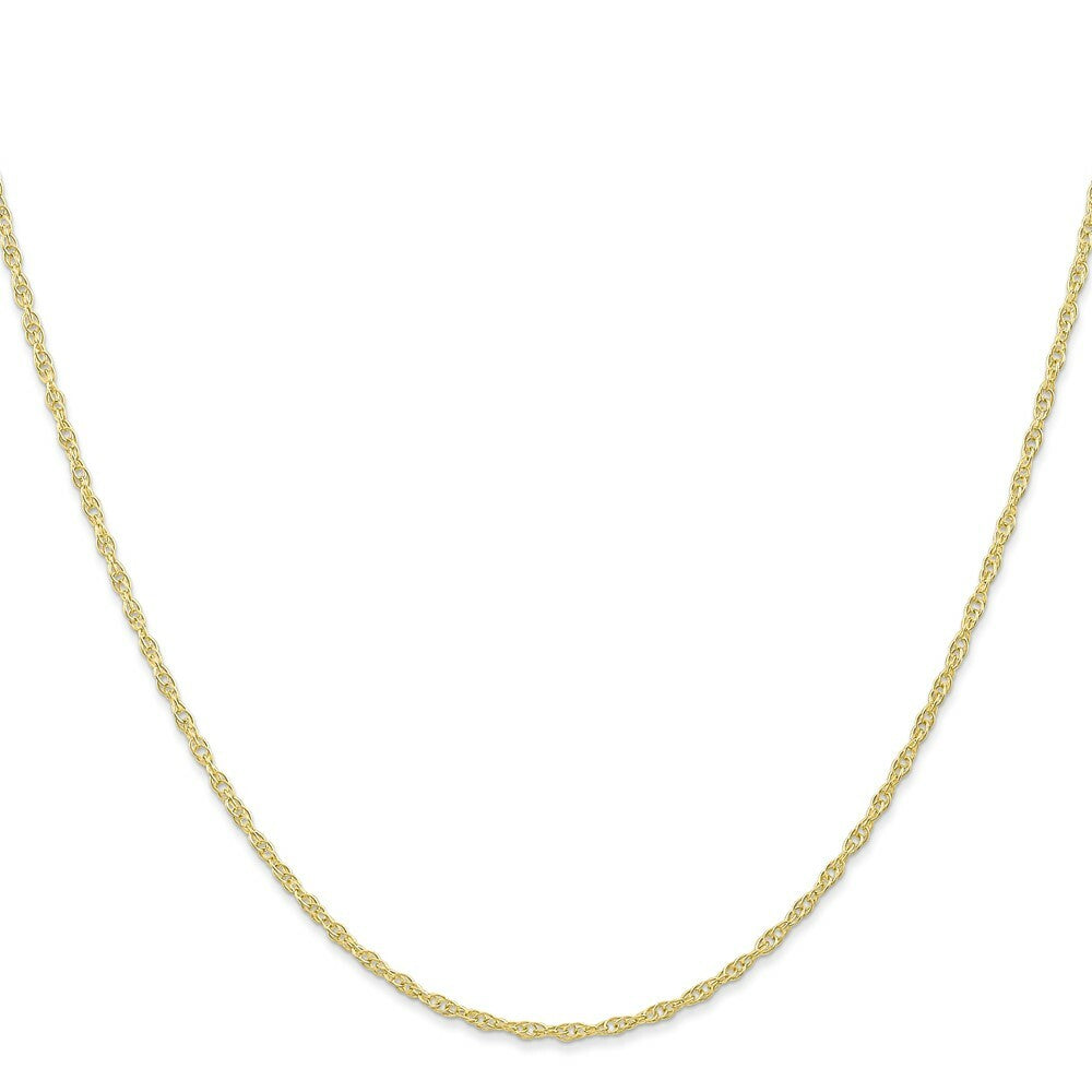 10K Yellow Gold 1.35mm Carded Cable Rope Chain