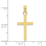 Load image into Gallery viewer, 10K Yellow White Gold 3-D Cross Pendant
