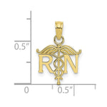 Load image into Gallery viewer, 10K Yellow White Gold Registered Nurse Pendant
