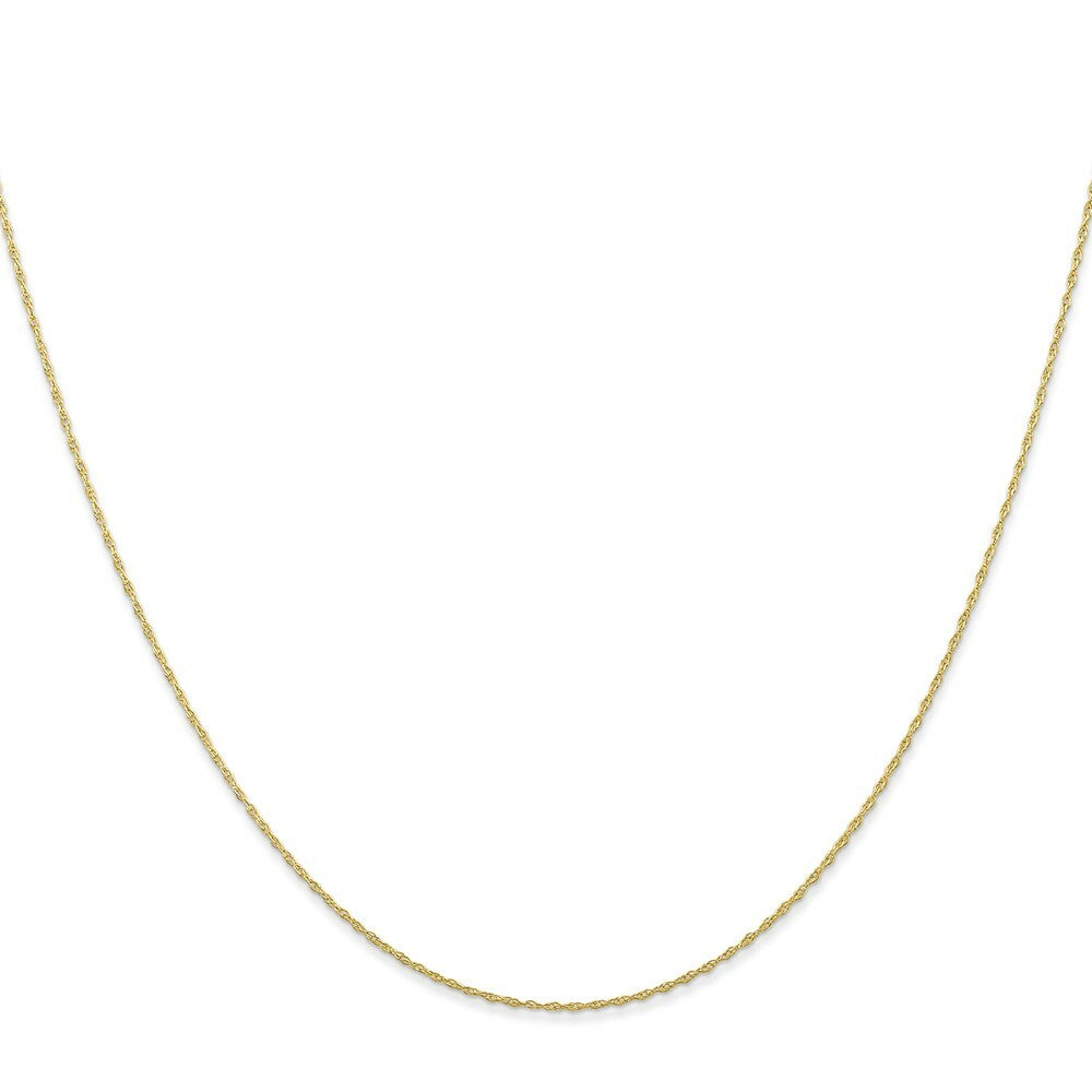 10K Yellow Gold Carded Cable Rope Pendant Chain Necklace