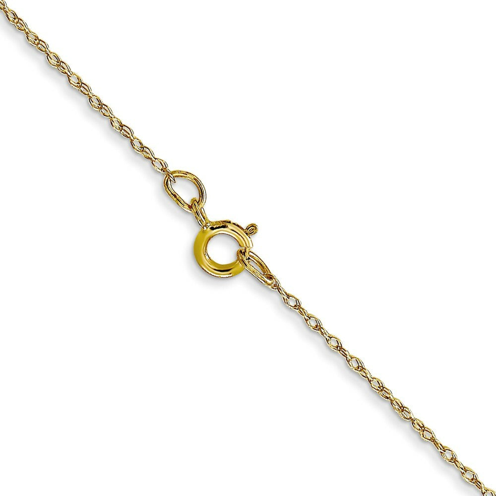 10K Yellow Gold Carded Cable Rope Pendant Chain Necklace