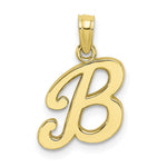 Load image into Gallery viewer, 10K Yellow Gold Polished Script Initial Charm Pendant
